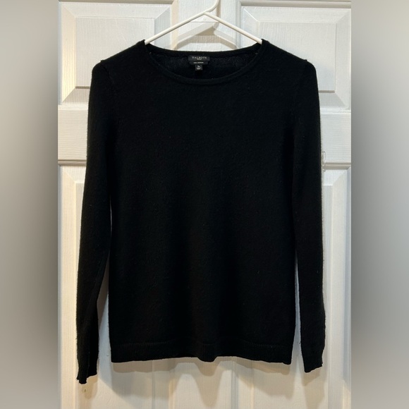 Talbots 100% Pure Cashmere Sweater Black Sz S Petite Holiday Cozy Preppy Mature - Picture 1 of 6